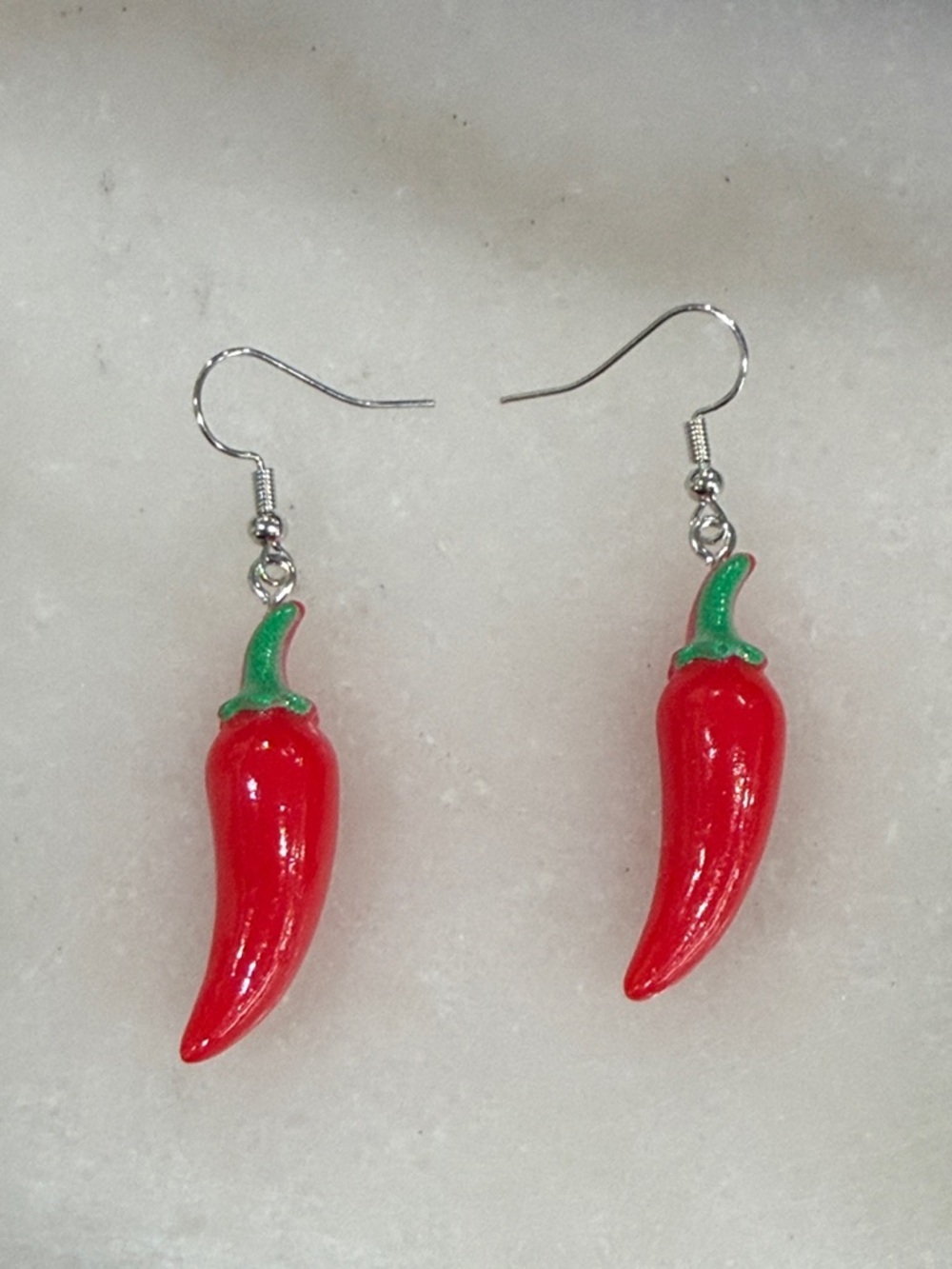 ✨ 5 for $30 Earring Bar ✨ Red Chili Pepper Dangle Resin Earrings